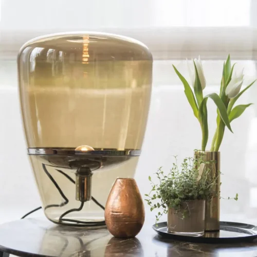 Abajur Contemporâneo De Vidro Modelo 2024/25