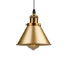 pendente chapeu fechado de aluminio dourado marca miresa Pendente Industrial Chapéu Loft