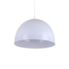 pendente de aluminio branco polido marca miresa Pendente Clássico 1/2 Esfera De Alumínio
