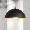 pendente de aluminio moderno meia esfera aluminio preto marca miresa Pendente Moderno Semi-Circular Meia Esfera