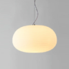 pendente moderno redondo de vidro branco plissado marca miresa Pendente Branco Vidro Réplica Designer Foscarini