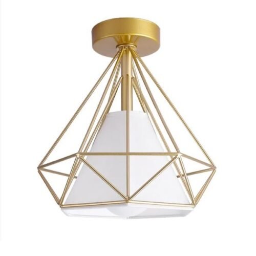 Luminária Sobrepor Aramado Formato Diamante