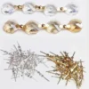 kf-H3d50d350067a4db1ab53a33b815bc157Q-Butterfly-Buckle-Gravata-Clips-Conector-de-Contas-de-Lustre-de-Cristal-Metal-Bowtie-Cromado-Cor-Dourada Gravata Clips Conector Contas Lustre Cristal
