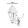 kf-H8b9400737b754980accd279be22a522bp Arandela Colonial Branca Hexagonal Para Jardins e Fachadas