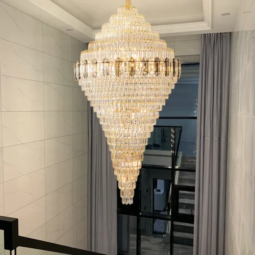 Lustre De Cristal K9 Duplex Para Escada e Tetos Altos