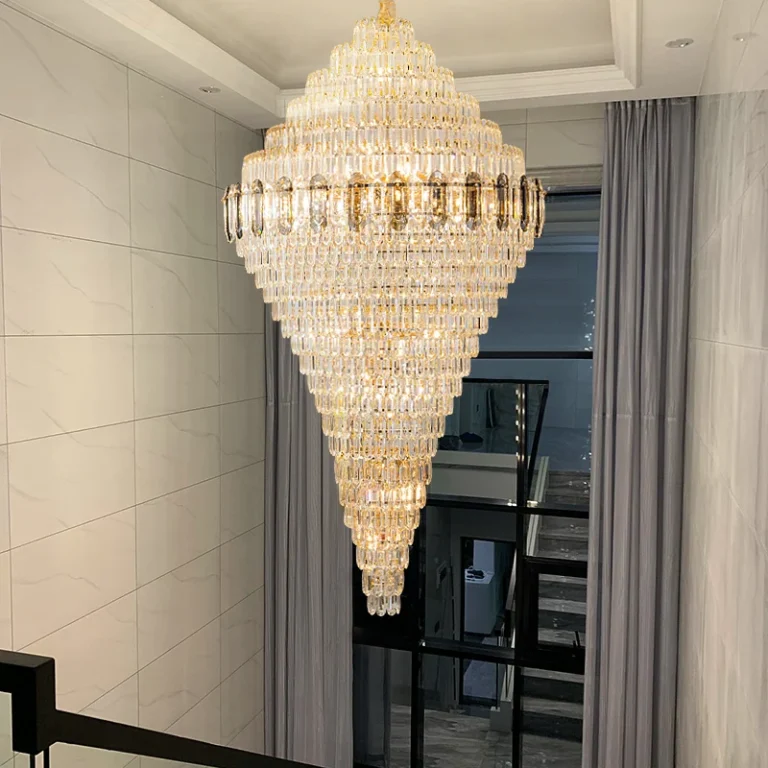 Lustre De Cristal K9 Duplex Para Escada e Tetos Altos, lustre de cristal moderno duplex escada, por Miresa, loja-de-luminárias-São-Paulo.