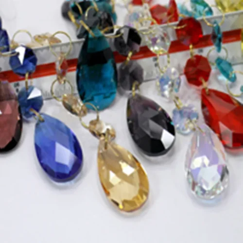 kf-S13e6b85f1e5f46489531922d5e840373K-Qualidade-superior-12-p-s-lote-105mm-multicolorido-k9-lustre-de-cristal-pingentes-decora-o-vidro 12 pçs (105mm) Multicolorido k9 Reposição Lustre Cristal