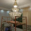 kf-S187d2cea52944354a6d75115676bcd16D-LED-Duplex-Loft-Hollow-Villa-Crystal-Large-Big-Chandelier-Post-Modern-Living-Room-Hotel-Lobby-Light Lustre Duplex Para Escadas De Cristal K9 Translúcido