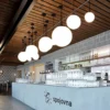 Luminária Esfera De Vidro Branco De Acrílico