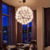 Lustre Moderno Nórdico Bolha Vidro
