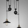 kf-S45b2e4eaabad4a53849a1dadb381c0c8G-Ferro-vintage-polia-lustre-LED-galvaniza-criativo-Bar-decora-o-de-casa-l-mpada-do-teto Lustre Industrial Vintage Polia Preto Galvanizado