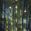 kf-S49323902f29c401abe37cff0333886b74-Garden-Lights-Outdoor-Lighting-Waterproof-LED-Light-Bamboo-Bollard-Lamp-Decoration-Pathway-Walkway-Yard-Lawn-Patio Luminária Verde Para Jardins Em Forma de Bamboo Com Luz de LED