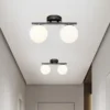 Luminária Sobrepor Dourado ou Preto Com Bolas Brancas