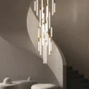 kf-S5b29448f17da4f789eb8425ddd9cb395N-Modernos-Lustres-LED-para-Escadaria-Lustres-De-Teto-Brilhantes-Ilumina-o-De-Sala-De-Estar-De Lustre Moderno Cilindro Tubular Para Escadas