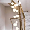 kf-S5ce710914ff24dcdbe1bd30ebc3e9992B-Nordic-home-decoration-stair-chandelier-living-room-and-dining-room-Pendant-lights-ceiling-light-indoor-lighting Lustre Grande Para Escadas Forma Pedra De Acrílico Branca