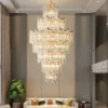 kf-S5e83a2be955b40ba88d904c1a1173541s-Villa-Duplex-Hollow-Living-Room-Chandelier-Pick-Empty-Light-Luxury-Crystal-Chandelier-Jump-Floor-Luxury-Atmosphere Lustre Duplex De Cristal K9 Para Escadas