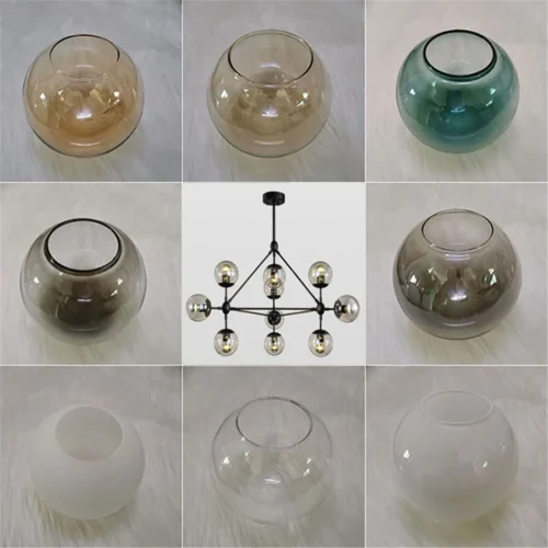 kf-S6112c83308d646e795eb67349455a6c97-Tampa-de-l-mpada-de-vidro-para-ilumina-o-Magic-Bean-Cognac-mbar-cinza-fuma-a Bola Vidro Reposição Lustre Orbe