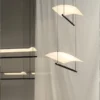 Pendente Retangular Luz Indireta Rebatedor Branco Curvo