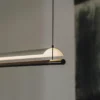 Pendente Retangular Luz Indireta Rebatedor Branco Curvo