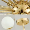 kf-S71c0f687339c4e25bab4eef3a66f7e9fg-Modern-Global-Led-Chandelier-Kitchen-Restaurant-Living-Room-Pendant-Lamp-Organic-Glass-Acrylic-Artificial-Satellite-Decor Lustre Orgânico Molécula Dourado e Bolas Brancas De Vidro