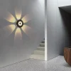 kf-S8ebef7b669c6460fa6bfef819a98fcc8T Arandela ABS Plástico Facho De Luz Flor Para Jardins e Fachadas