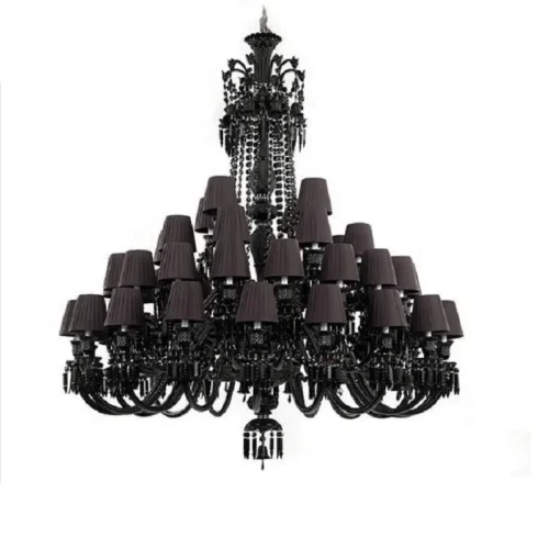 Lustre Clássico Baccarat Cristal K9 Preto