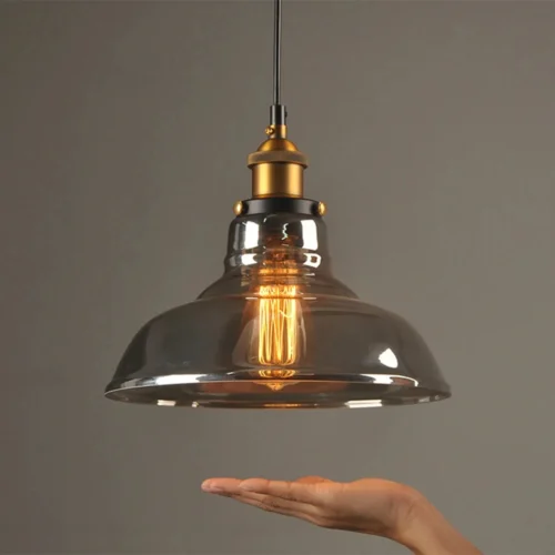 Pendente Industrial De Vidro Modelo Loft