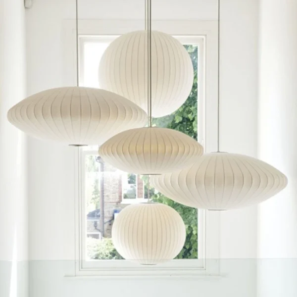Pendentes Acabamento Tecido Tipo Seda Design Japonês Marca Miresa