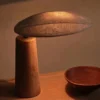 Abajur Vintage Japonês Wabi-sabi Madeira Maciça Marca Miresa Abajur Vintage Japonês Wabi-sabi Madeira Maciça