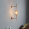 Arandela Contemporâneo Bronze e Cúpula De Vidro