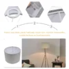 kf-Sa4e470bdfb264b24aeb31172c62465f25-Cinzento-Linho-Lamp-Cover-L-mpada-de-substitui-o-Pano-Lampshade-Cover-Abajur-Floor-Light-Shade Cúpula Abajur Cinzento Linho