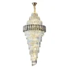 Lustre Duplex Espiral De Cristal Para Escadas e Teto Duplo