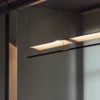 Pendente Retangular Luz Indireta Rebatedor Branco Curvo