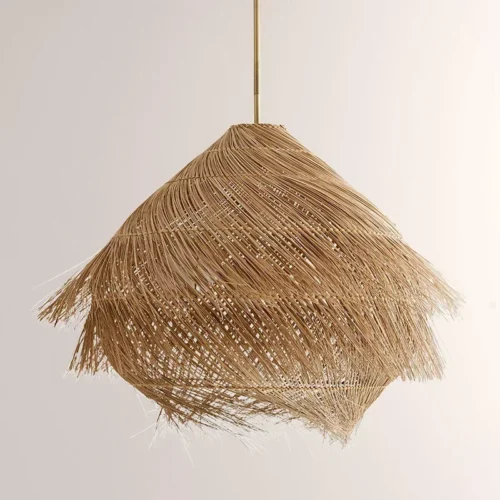 Luminária Pendente Wabi-Sabi Vime Rattan Artesanal | Miresa São Paulo