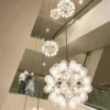 Lustre Moderno Nórdico Bolha Vidro