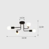 kf-Sd3f1f2e2bc5d4dadb7d3f4a00a6b6b3cr-Luz-De-Teto-Curvada-Retro-Simplicidade-Moderna-Sala-De-Estar-Luz-Estilo-Industrial-Ferro-Estudo-Quarto Luminária Sobrepor Preto Sputnik Lâmpada Aparente