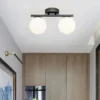 Luminária Sobrepor Dourado ou Preto Com Bolas Brancas