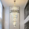 Lustre Duplex Espiral De Cristal Para Escadas e Teto Duplo
