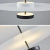 kf-Sfeb286ffd03240dca45d10282ca59f6f7-Nordic-Round-Led-Ceiling-Chandelier-Acrylic-Black-for-Bedroom-Track-Bar-Pendant-Lamps-Home-Decor-Design Luminária Sobrepor Disco Com Luz Indireta de LED