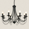 lustre rustico preto vintage marca miresa Lustre Ferro Forjado Preto