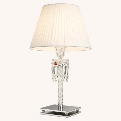 Abajur Réplica Baccarat Cúpula Preta ou Branca, abajur réplica baccarat, por Miresa, loja-de-luminárias-São-Paulo.