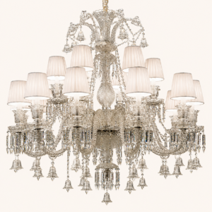 Lustre Réplica Baccarat De Vidro E pingente De Cristais K9, uma opção de lustre de vidro réplica baccarat, vendida pela Miresa, loja-de-luminárias-São-Paulo.