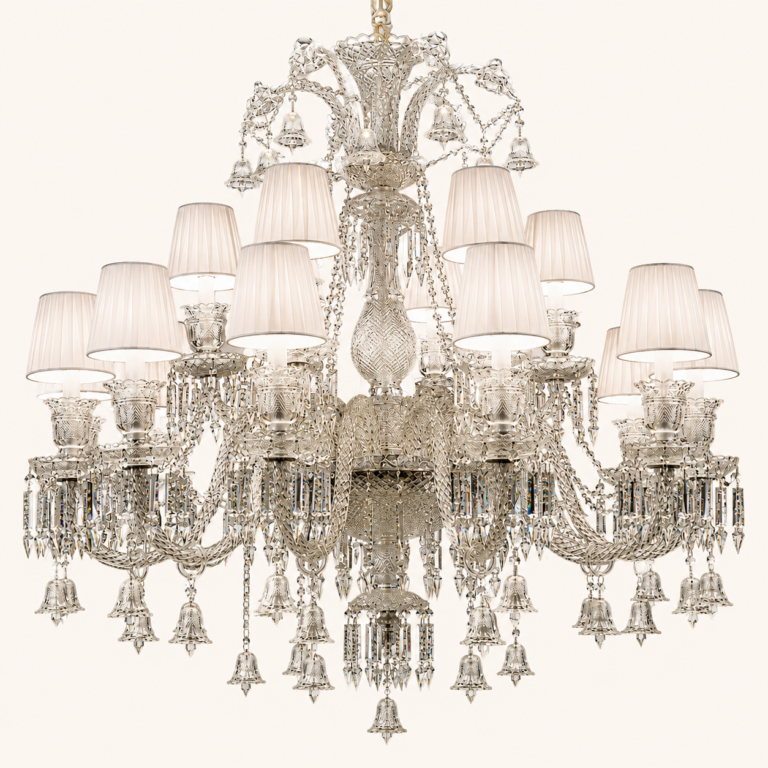 Lustre Réplica Baccarat De Vidro E pingente De Cristais K9, uma opção de lustre de vidro réplica baccarat, vendida pela Miresa, loja-de-luminárias-São-Paulo.
