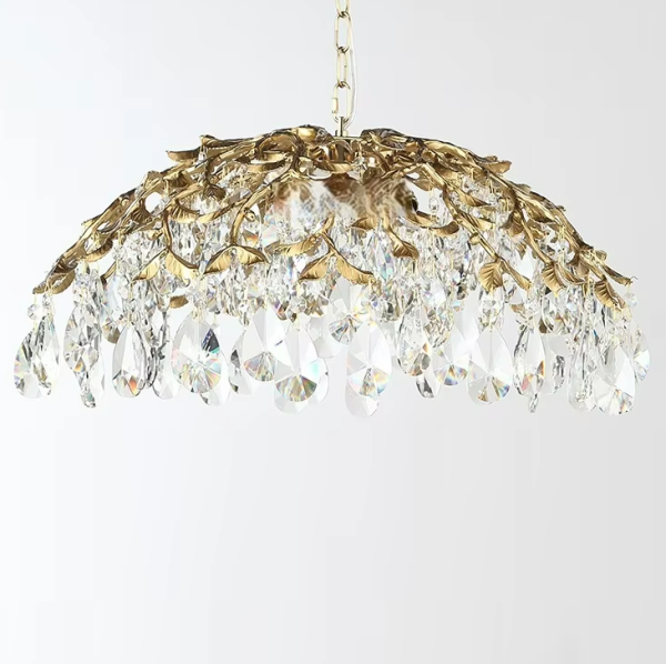 Lustre De Cristal meia Esfera Redonda ou Retangular marca miresa