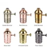 kf-Adfef8fecc79446e8a9f3145813cec9ddr-E27-L-mpada-Titular-Vintage-Edison-bulbo-Base-Screw-Bulb-base-Alum-nio-Luz-110V-220V Soquete Edison Para Bocal E27 Como Botão Liga/Desliga