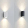 kf-S1aff395872b3401a9e24eb74941f0c681-Imperme-vel-LED-Wall-Lamp-IP65-Up-Down-GU10-AC85-265V-PVC-Ilumina-o-Decora-o Arandela Alumínio Preta ou Branca Luz LED IP65 GU10 AC85-265V