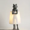 Abajur Moderno Escultura De Sapo com Cúpula Redonda Tecido