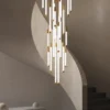 Lustre Moderno Tubular De Acrílico Branco Para Escadas
