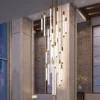 Lustre Moderno Tubular De Acrílico Branco Para Escadas