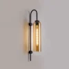 Arandela Âmbar Moderna Vintage Elegante Vidro Cilíndrico Arandela Moderna Vintage Elegante Vidro Cilíndrico